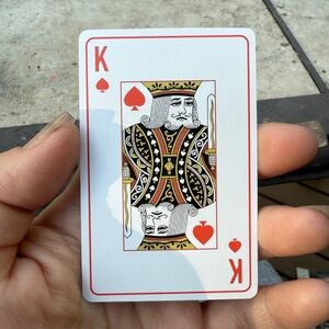 Dior red King of Hearts Card